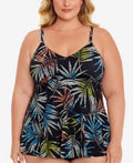 Swim Solutions Womens Plus Size V-Neck Tankini Top, Size 18W by Vanessa Jane