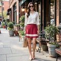 MOSCHINO Mini Colorblocked Skirt, Size 8 by Vanessa Jane
