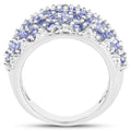 3.01 Carat Genuine Tanzanite and White Diamond .925 Sterling Silver Ring by Bids.com
