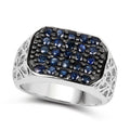 1.13 Carat Genuine Blue Sapphire .925 Sterling Silver Ring by Bids.com