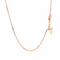 14k Rose Gold Adjustable Box Chain 0.85mm by Bids.com