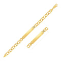 14k Yellow Gold 8 1/2 inch Mens Curb Chain ID Bracelet by Bids.com