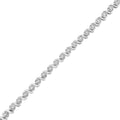 .925 Sterling Silver 1.0 Cttw Diamond Spiral Wave Curved-Link 7" Tennis Bracelet (I-J Color, I3 Clarity) by Bids.com