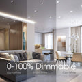 TORCHSTAR 6Pack 10.5W Ultra-thin 4" Dimmable LED Recessed Ceiling Downlight by Vanessa Jane