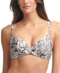 Calvin Klein Women’s Snake Print Twist Front Underwire Bikini Top by Vanessa Jane