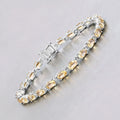 9.03 Ct Oval Yellow Citrine Prong Sterling Silver Tennis Bracelet by Fine Color Jewels