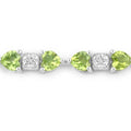9.68 Ct Heart Green Peridot & Diamond Prong Silver Tennis Bracelet by Fine Color Jewels