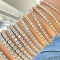 9 Ct Genuine Round-Cut Real Diamond Tennis Bracelet 7" 14K White Gold by DailySale