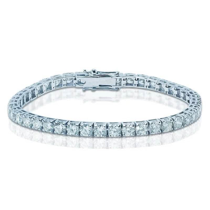 9 Ct Genuine Round-Cut Real Diamond Tennis Bracelet 7" 14K White Gold by DailySale