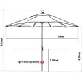 9 Ft. Outdoor Market and Table Patio Umbrella by DailySale