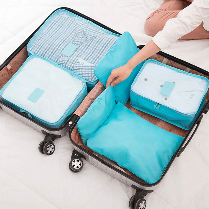 9-Piece: Clothes Storage Bags Water-Resistant Travel Luggage Organizer by DailySale