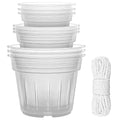 9-Piece: Orchid Pots Clear Reusable Plastic Flower Plant Nursery Planter by DailySale