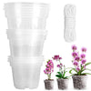 9-Piece: Orchid Pots Clear Reusable Plastic Flower Plant Nursery Planter