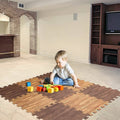 9-Piece Set: HemingWeigh Printed Wood Grain Interlocking Foam Floor Puzzle Mats by DailySale