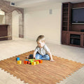 9-Piece Set: HemingWeigh Printed Wood Grain Interlocking Foam Floor Puzzle Mats by DailySale