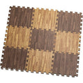 9-Piece Set: HemingWeigh Printed Wood Grain Interlocking Foam Floor Puzzle Mats by DailySale