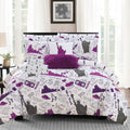 9-Piece Set: Liberty Reversible Comforter Set New York Theme Printed Design Bed by DailySale