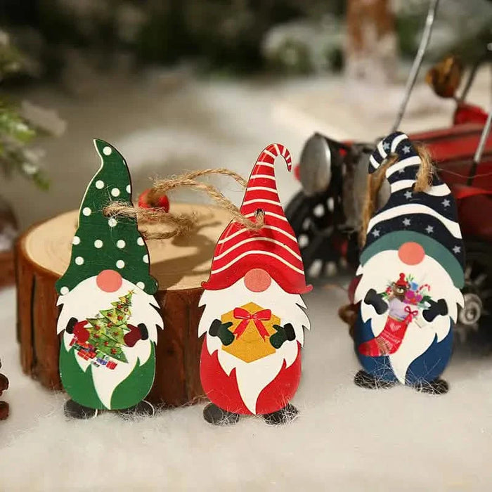 9-Pieces: Festive Christmas Wooden Hanging Box by DailySale