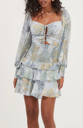 ASTR the Label Marietta Floral Smocked Dress, Size Medium by Vanessa Jane