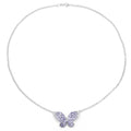 3.31 Carat Genuine Tanzanite & White Topaz .925 Sterling Silver Pendant by Bids.com