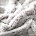 DaDa Bedding Milky White Purple Faux Fur Sherpa Throw Blanket by DaDalogy Bedding Collection