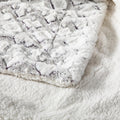 DaDa Bedding Milky White Purple Faux Fur Sherpa Throw Blanket by DaDalogy Bedding Collection