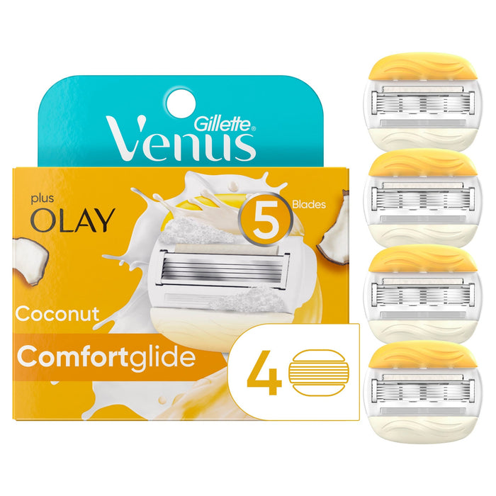 Gillette Venus Comfortglide Plus Olay Coconut Women's Razor Blade Refills by Pasteur Pharmacy