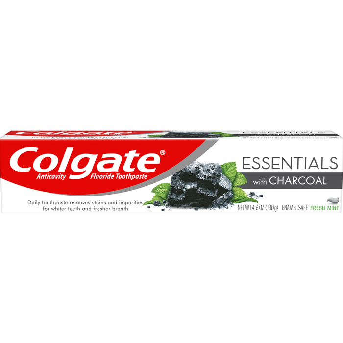 Colgate Essentials Charcoal Fluoride Toothpaste, Fresh Mint, 4.6 Oz by Pasteur Pharmacy