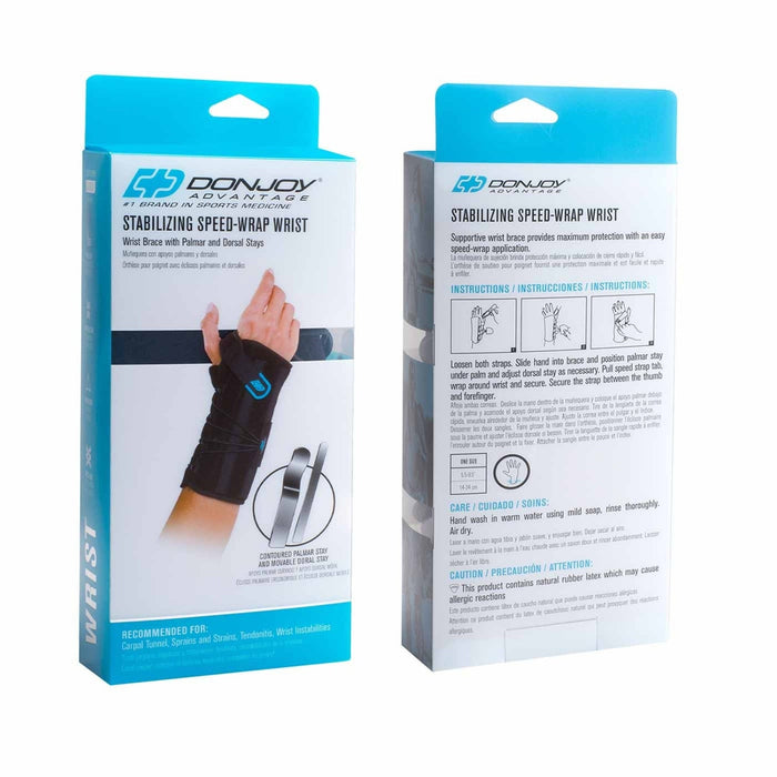 DonJoy Stabilizing Speed Wrist Wrap, Right, Black by Pasteur Pharmacy