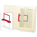 Smead U-Clip Bonded Fasteners, 2" Capacity, 2.75" Center to Center, Red/White, 100/Box