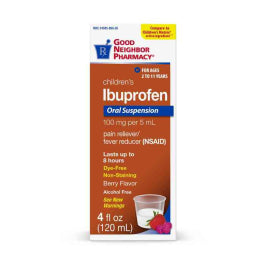 Good Neighbor Pharmacy GNP Ibuprofen Suspension Dye Free Berry 4 Oz by Pasteur Pharmacy