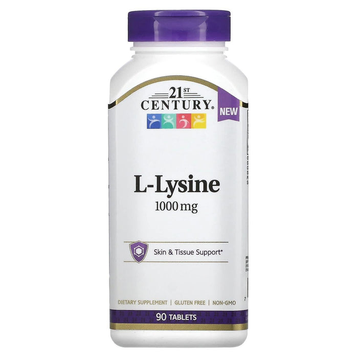 21st Century Healthcare L-Lysine 1000 Mg, 90 Count Tablets by Pasteur Pharmacy