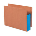 Smead Redrope Drop-Front End Tab File Pockets, Fully Lined 6.5" High Gussets, 3.5" Expansion, Letter Size, Redrope/Blue, 10/Box