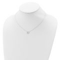Sterling Silver CZ Circle Necklace by Fine Color Jewels