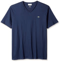 Lacoste Men's Short Sleeve V-Neck Pima Jersey T-Shirt by I-Max Fashions