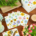 Maniaacer 100 PCS Spring Floral Cocktail Napkins 3-Ply Colorful Paper by Deal US