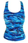 GO BY GOSSIP Wind Blown Racerback Tankini Top, Size Small by Vanessa Jane