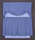 Logan Gingham Check Print Tie-Up Valance Window Curtain, 60x24 Blue by Vanessa Jane