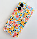for iPhone 16 Case,Cute Garden Flowers Design for Girls Women,Soft Bu