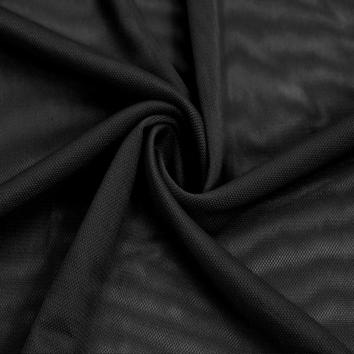 Stylish FABRIC 60" Wide Poly Spandex Lace Power Mesh Fabric Black 100 GSM by Deal US