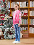 PATPAT Girls Varsity Baseball Jacket Pink Lightweight Coat Size 4-5T by Deal US
