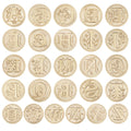 Alphabet Brass Wax Seal Stamps with Detachable Wood Handles for Invitations by Deal US