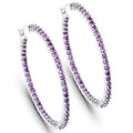 3.00 Carat Genuine Amethyst .925 Sterling Silver Earrings by Bids.com