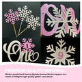 Shempeium Winter Onederland 1st Girl Banner Snowflake Pink Garland by Deal US