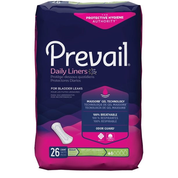 Prevail Daily Pads Very Ligth Absorbency Regular 12x26 Ct by Pasteur Pharmacy