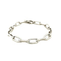 Sterling Silver Wide Paperclip Chain Bracelet by Bids.com
