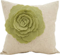 Saro Lifestyle Rose Flower Statement Throw Pillow, 18 x 18"" by Vanessa Jane