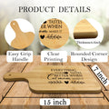 FONDCANYON Cat Mom 15x7 Cutting Board with Handle Kitchen Gift by Deal US