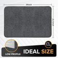 Mibao Front Door Mat Non-Slip Waterproof 35.5x59in Dark Grey TPR Backing by Deal US