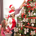 Hiagkmet 12 pcs Red Green Christmas Bows Ornaments 6 Inch Holiday Decor by Deal US